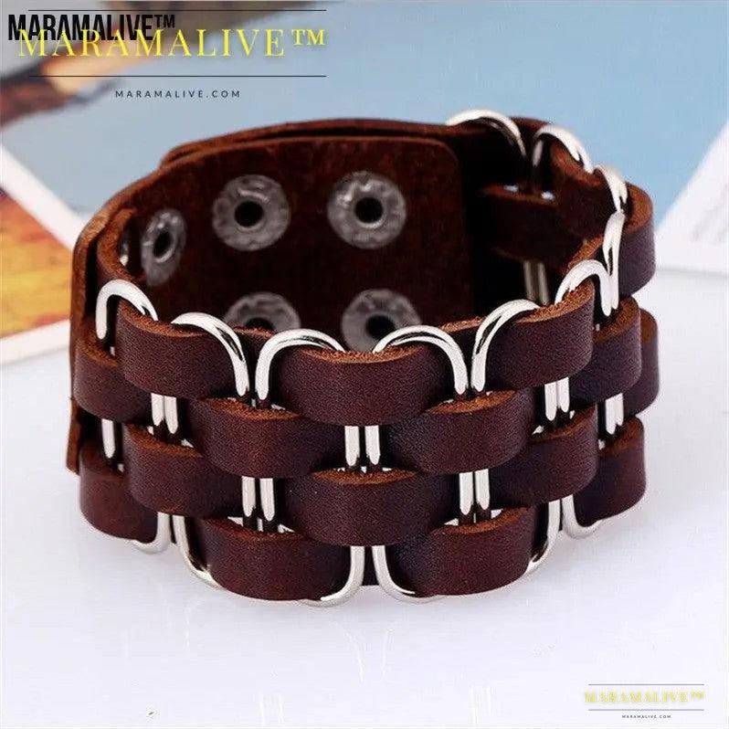 Punk Leather Bracelet