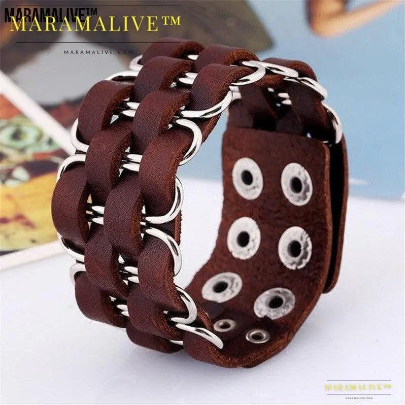 Punk Leather Bracelet