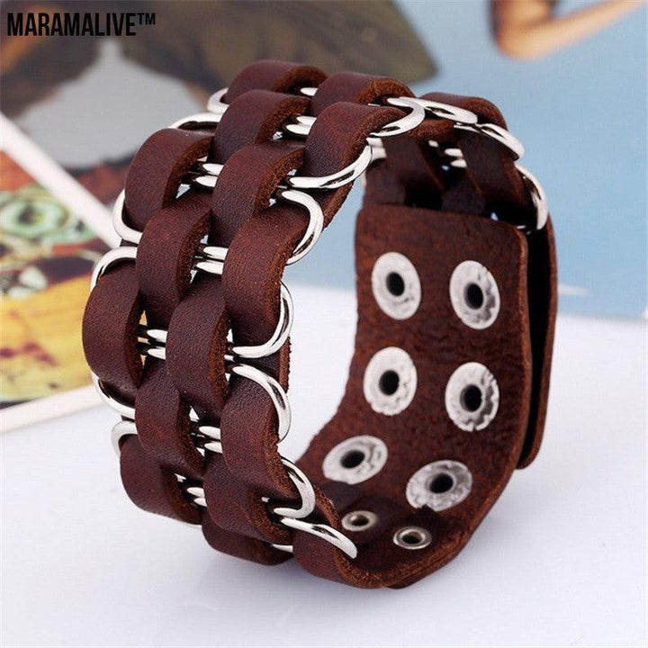 Punk Leather Bracelet