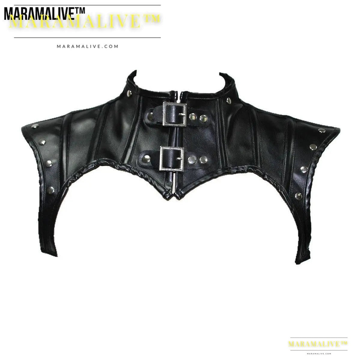 Punk Leather Neck Cape - Gothic Vintage Neck Cloak