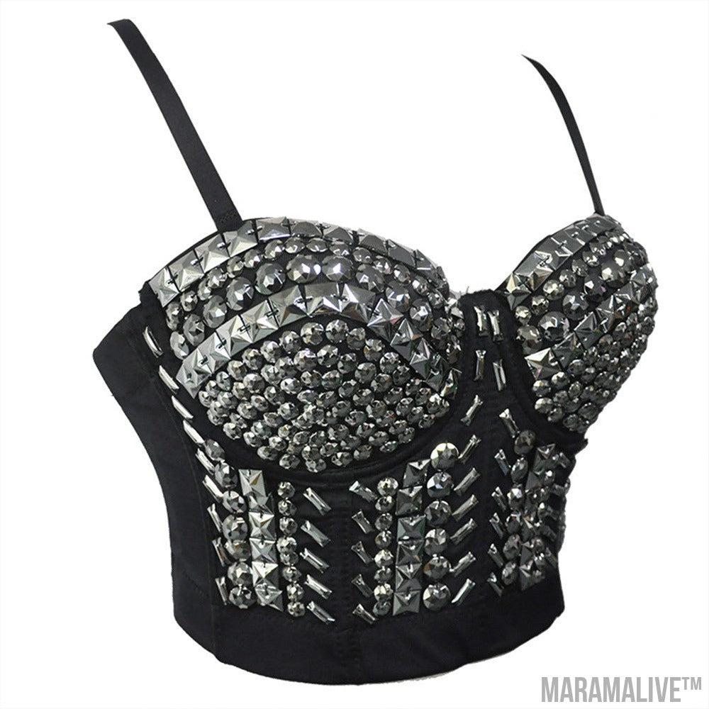 Punk Sequin Bead Sexy Women's Bra