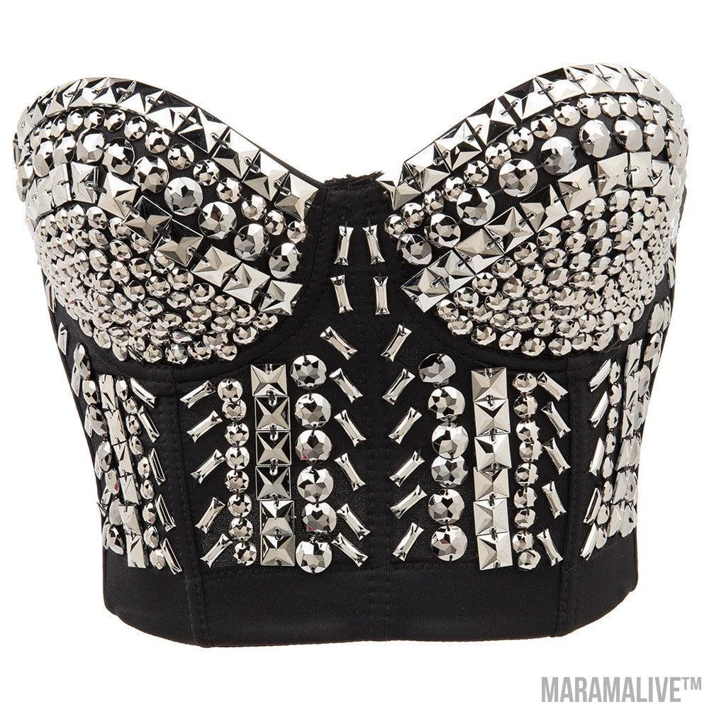 Punk Sequin Bead Sexy Women's Bra