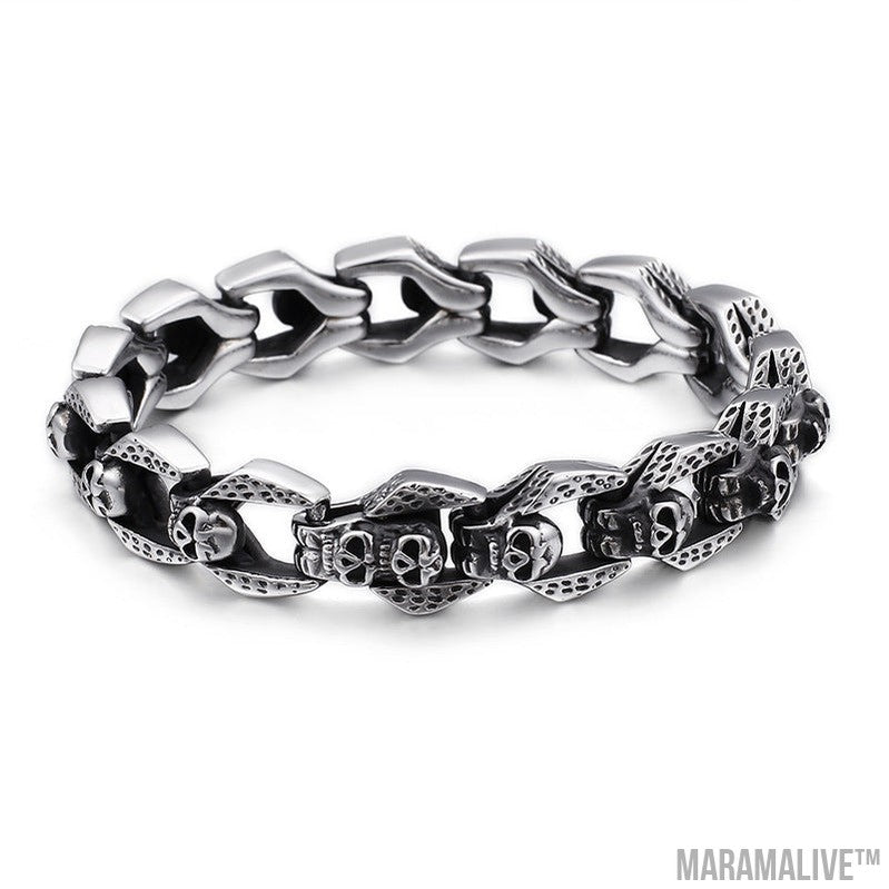 Punk Skull Stainless Steel Bracelet