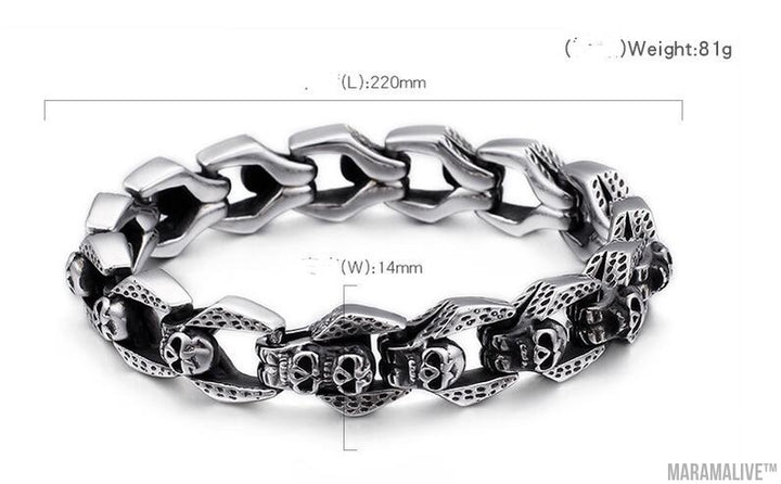 Punk Skull Stainless Steel Bracelet