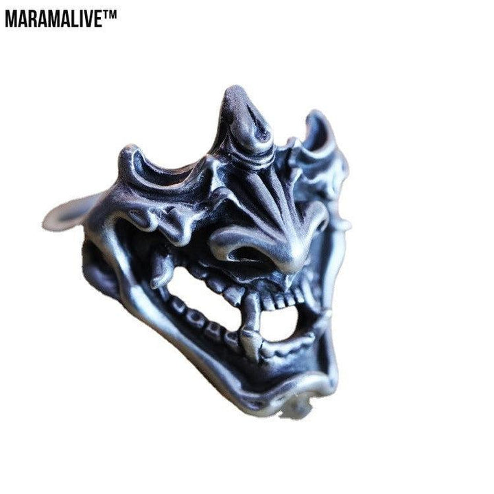 Punk Spine Skull Men's Ring