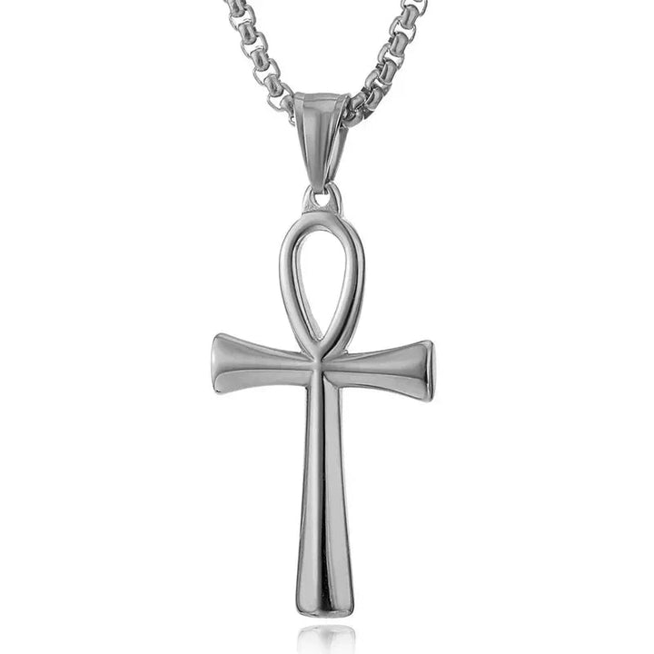 Punk Trend Retro Gothic Flame Cross Pendant Necklace – Uniquely Crafted Dark Jewelry for an Unflinching Statement