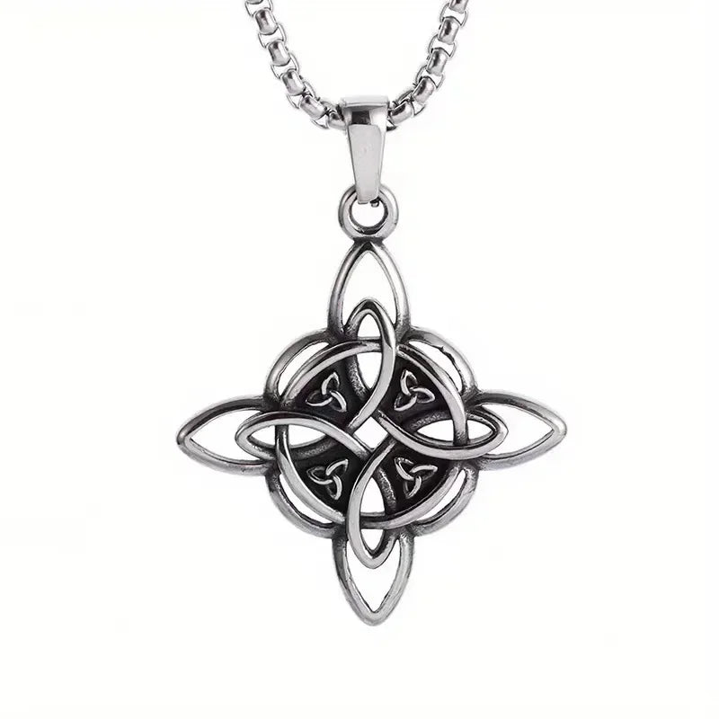 Punk Trend Retro Gothic Flame Cross Pendant Necklace – Uniquely Crafted Dark Jewelry for an Unflinching Statement