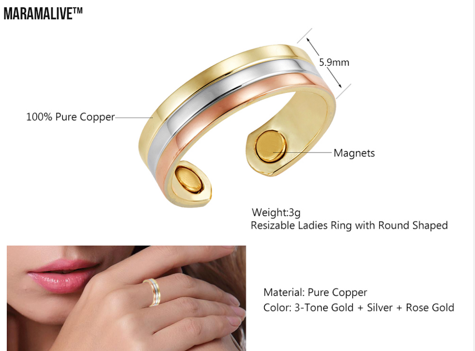 Pure copper magnetic ring