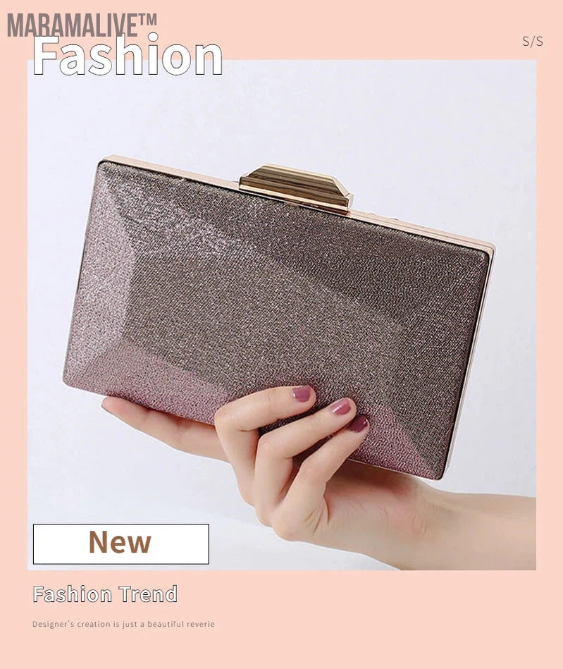 Purple Clutch Bags for Women Evening Wedding Party Luxury Designer Handbag Crossbody Shoulder Bag and Small Messenger Purse