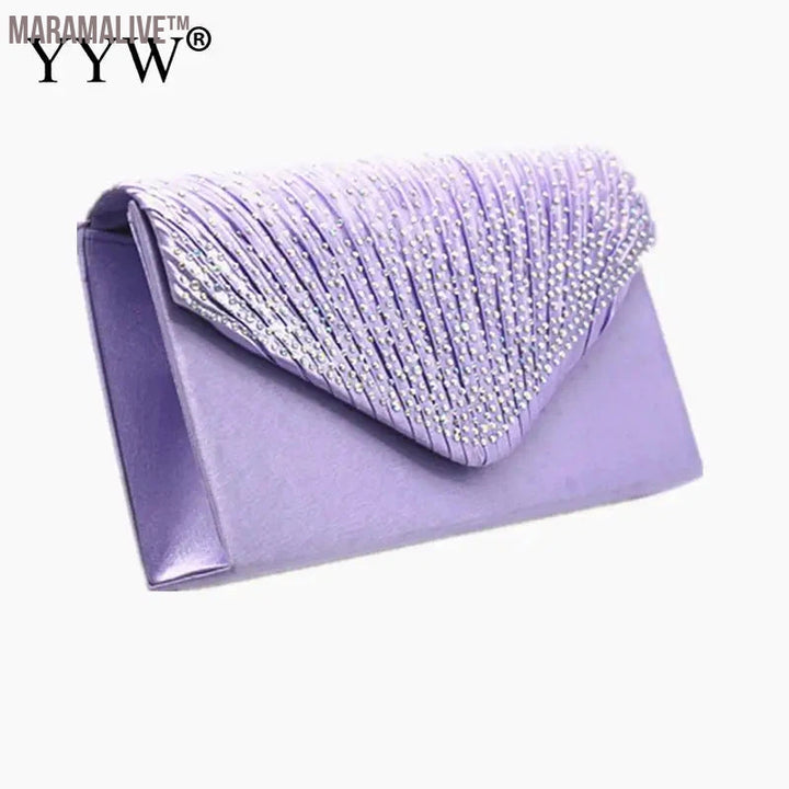 Purple Women Wedding Clutch Handbag Luxury PU Leather Bags Designed Clutch Purse 2024 Envelope Summer Clutches Evening Prom Bags