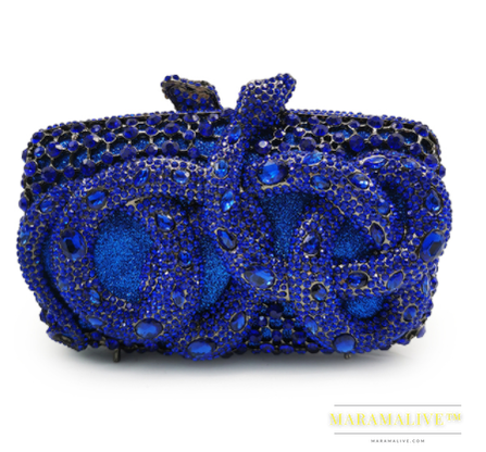 Python Diamond-studded Dinner Bag Magnetic Clasp Chain Clutch