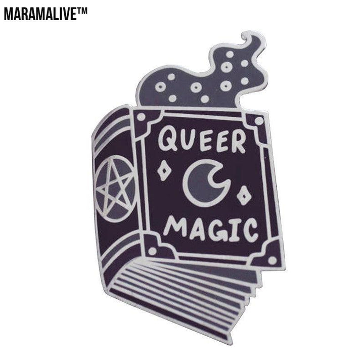 Queer Magic Brooch Shadow Book Badge Gothic Art Accessories