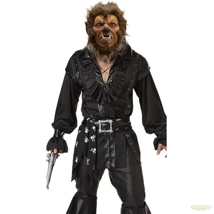 Realistic Latex Werewolf War Warrior Mask Halloween Cosplay Comical Headgear Human Scene Carnival Party Monster Dressing Props