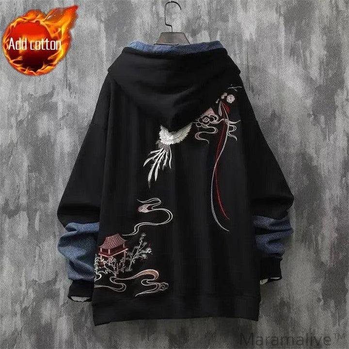 Red Hoodies Hip Hop Embroidered Hooded Top Grunge 2023 Women's Sweatshirt Baggy Sport Loose with Orint on Emo Xxl Woman Clothing