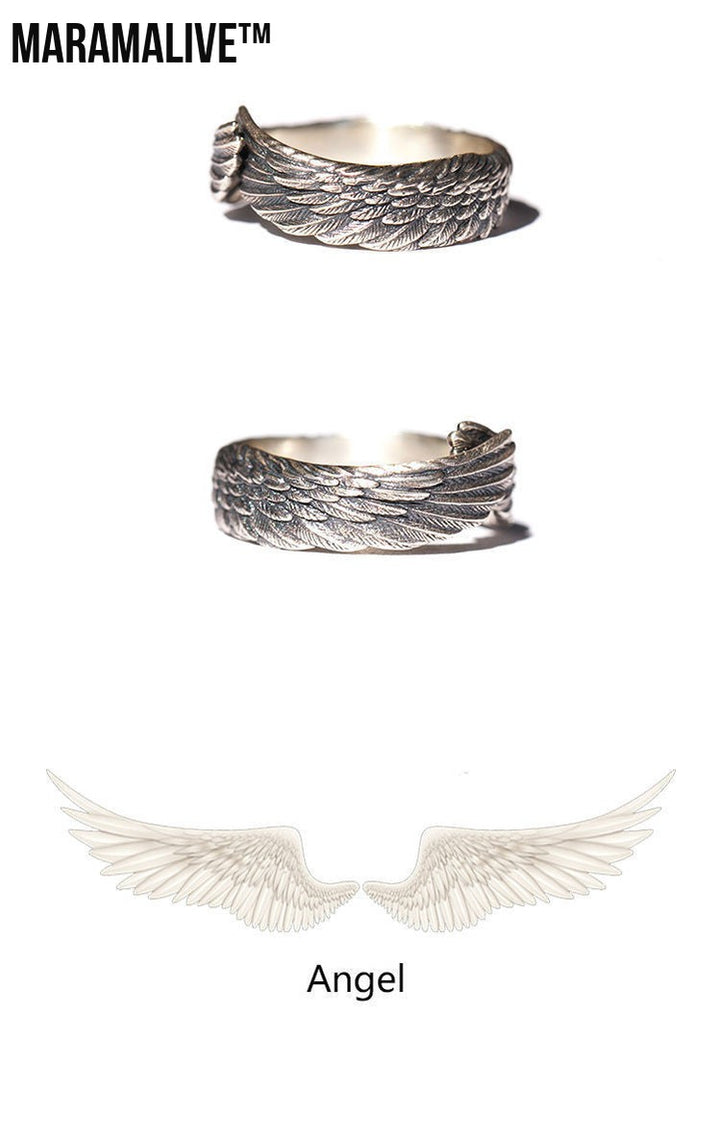 Retro Angel Wings Ring