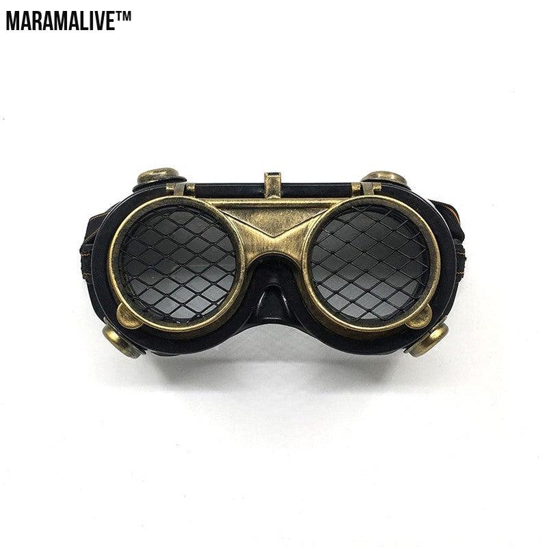 Retro Industrial Net Lens Goggles