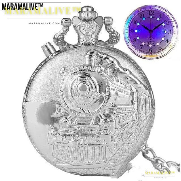 Retro Locomotive Pocket Watch