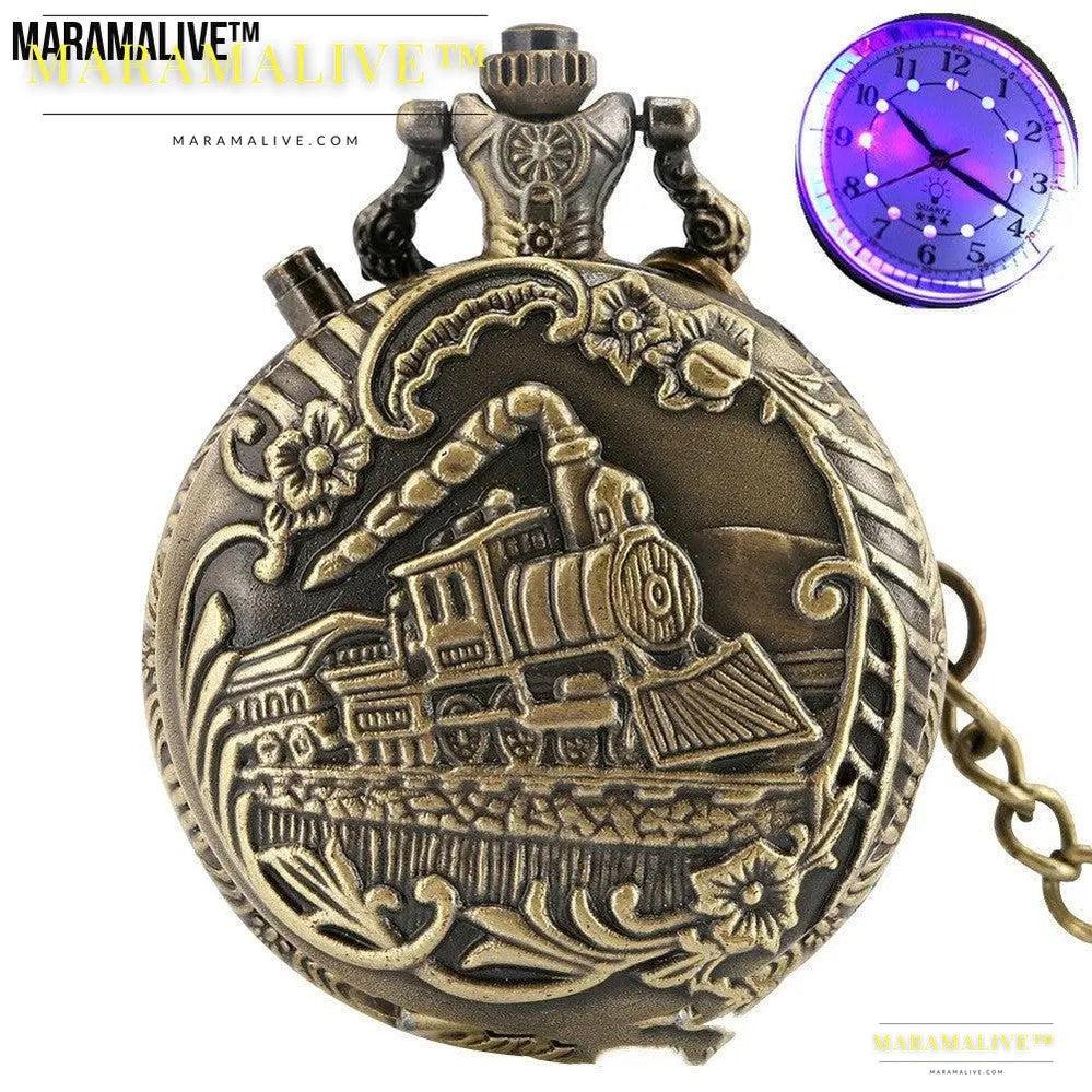 Retro Locomotive Pocket Watch