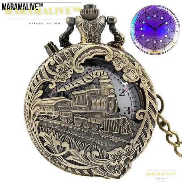 Retro Locomotive Pocket Watch