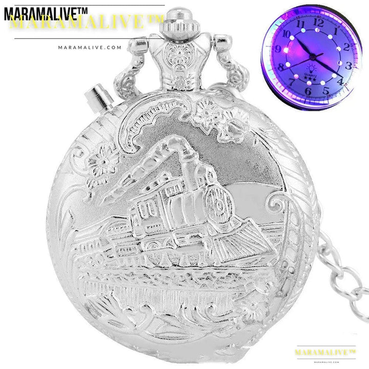 Retro Locomotive Pocket Watch