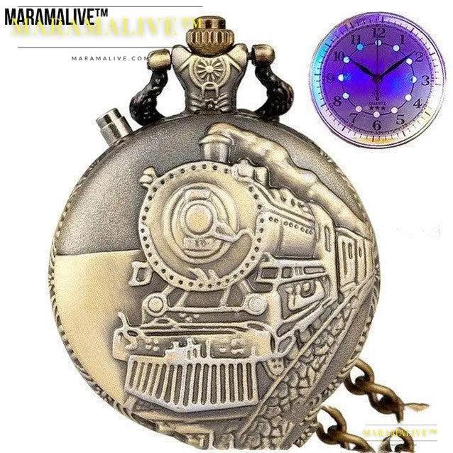 Retro Locomotive Pocket Watch