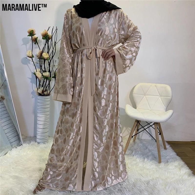 Retro Long Kaftan Robe - Large Casual House Coat