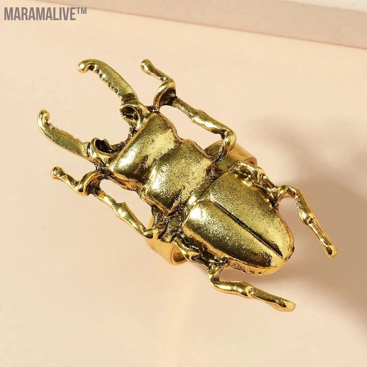 Retro Punk Beatles Insect Ring: Creepy Crawler Jewelry