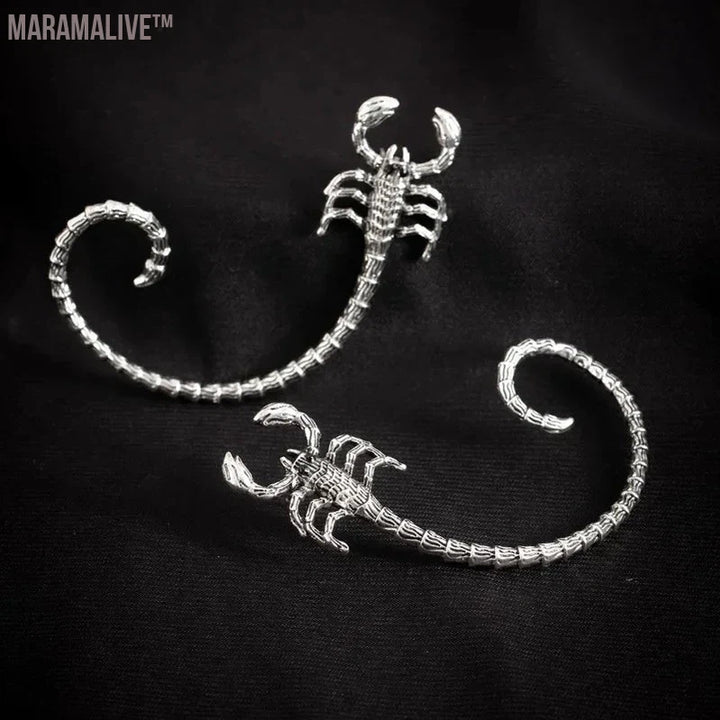 Retro Punk Dark Avant-garde Animal Venom Scorpion Ear Clip for Women Halloween Personalized Men's Gothic Earrings Jewelry Gift