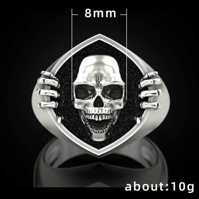 Retro Punk Skull Men's Ring