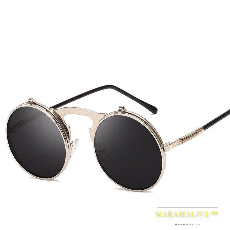 Retro Steampunk Flip Sunglasses For Men And Women