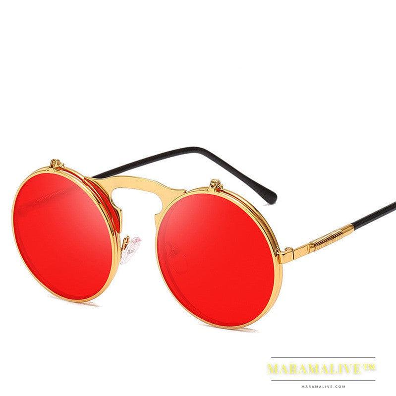 Retro Steampunk Flip Sunglasses For Men And Women