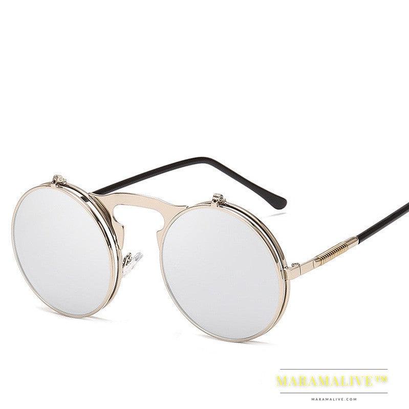 Retro Steampunk Flip Sunglasses For Men And Women