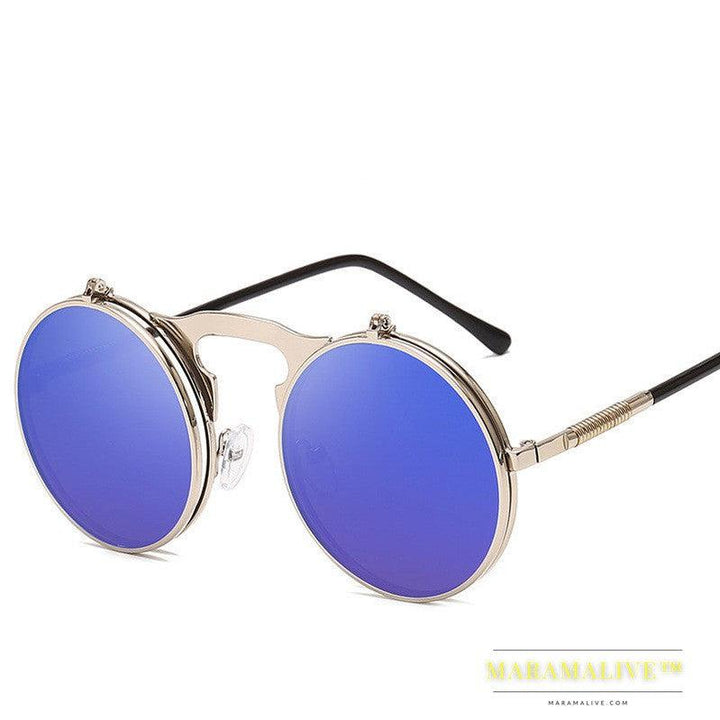 Retro Steampunk Flip Sunglasses For Men And Women