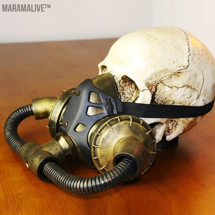 Retro Steampunk Gas Mask Protective Virus Face Man Halloween Terror Plague Doctor Accessory Cosplay Make Old Funny Carnival Prop