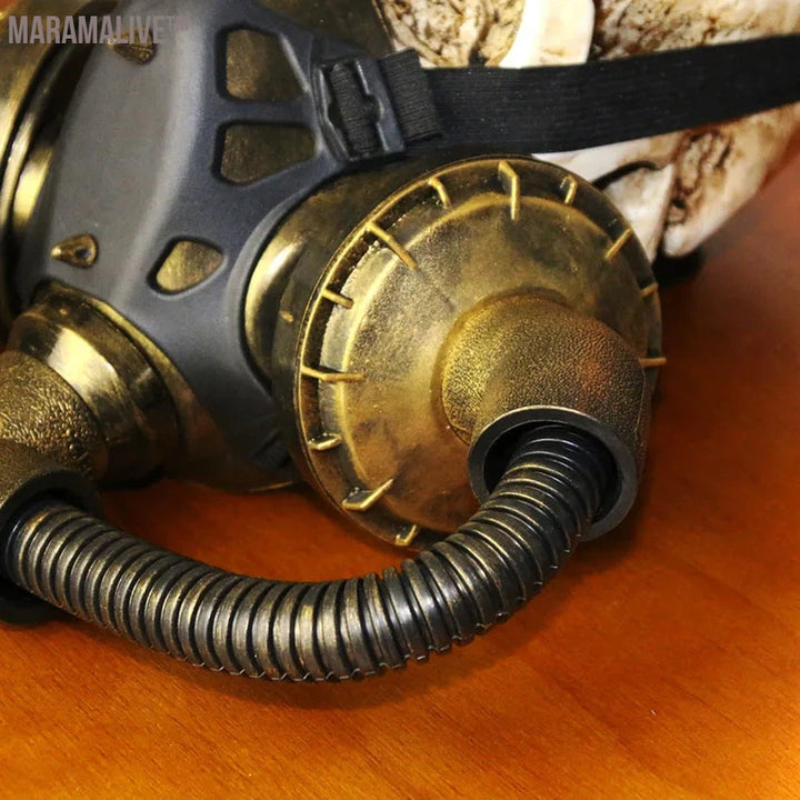 Retro Steampunk Gas Mask Protective Virus Face Man Halloween Terror Plague Doctor Accessory Cosplay Make Old Funny Carnival Prop