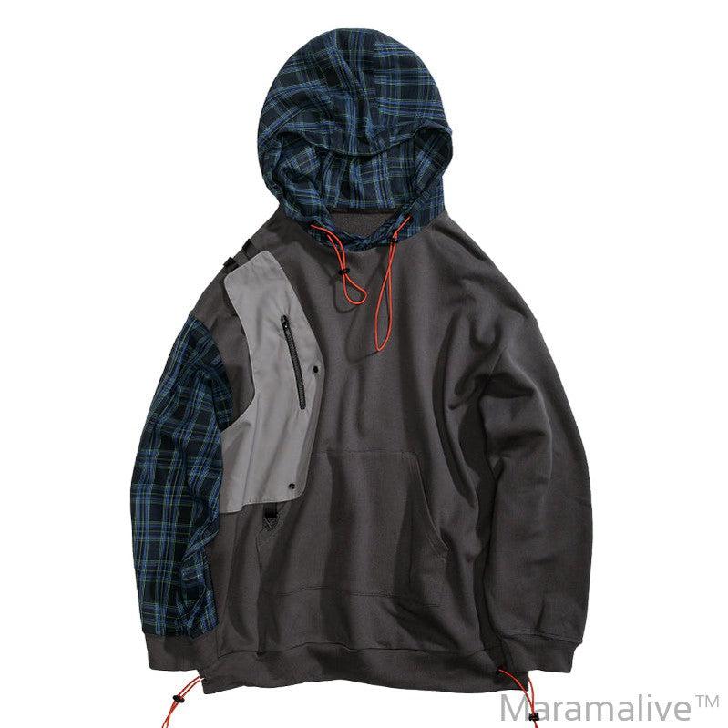 Retro Tartan Flannel Hoodie