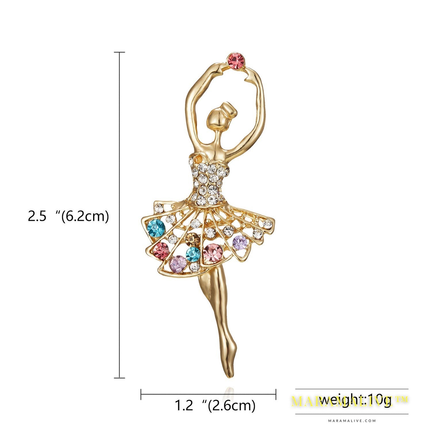 Rhinestone Pearl Dress Dancing Girl Brooches Women Dancer Sports Brooch Pins Gifts