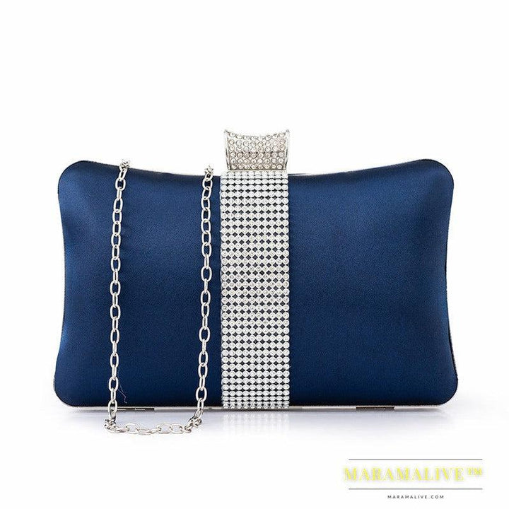 Rhinestone-studded Clutch Bag Banquet Fashion