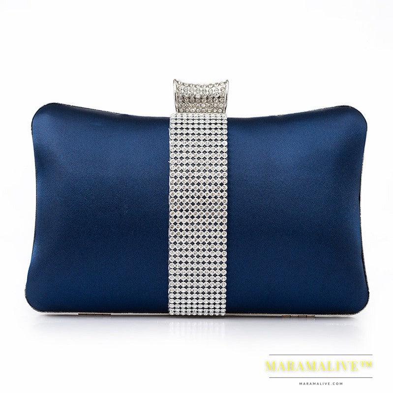 Rhinestone-studded Clutch Bag Banquet Fashion