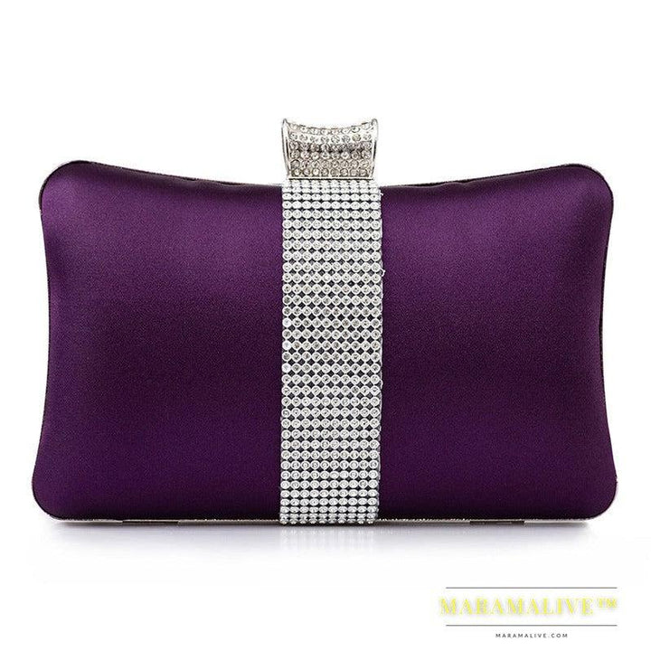 Rhinestone-studded Clutch Bag Banquet Fashion