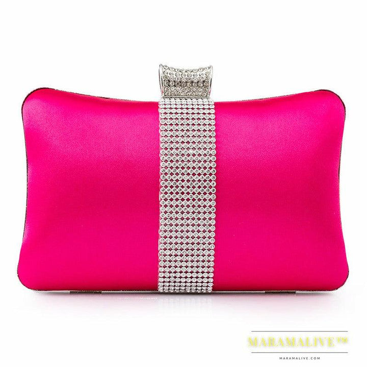 Rhinestone-studded Clutch Bag Banquet Fashion