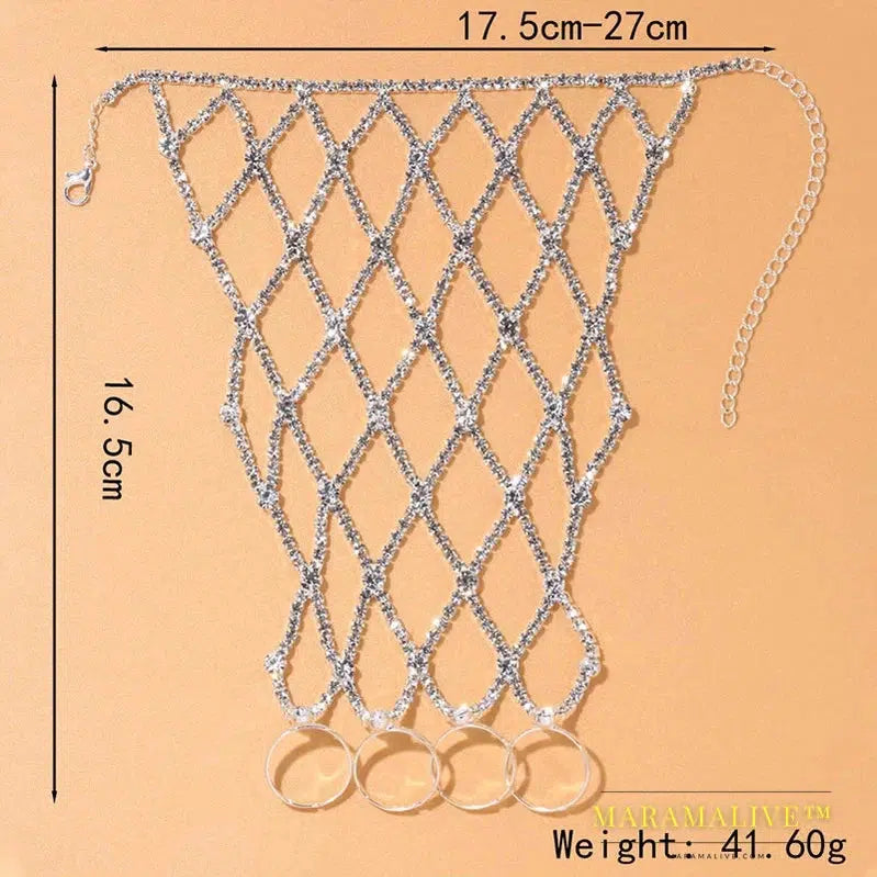 Ring Charm Finger Mesh Linked Bracelet Jewelry Femme for Women Hand New Fashion Luxury Bangles 2024 Designer