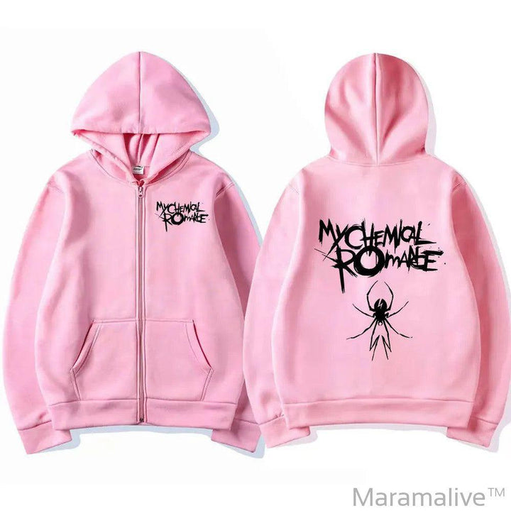 Rock Band My Chemical Romance Mcr Dead Zipper Hoodie Black Parade Punk Emo Zip Up Sweatshirt Men Fashion Hoodies Jacket Coats