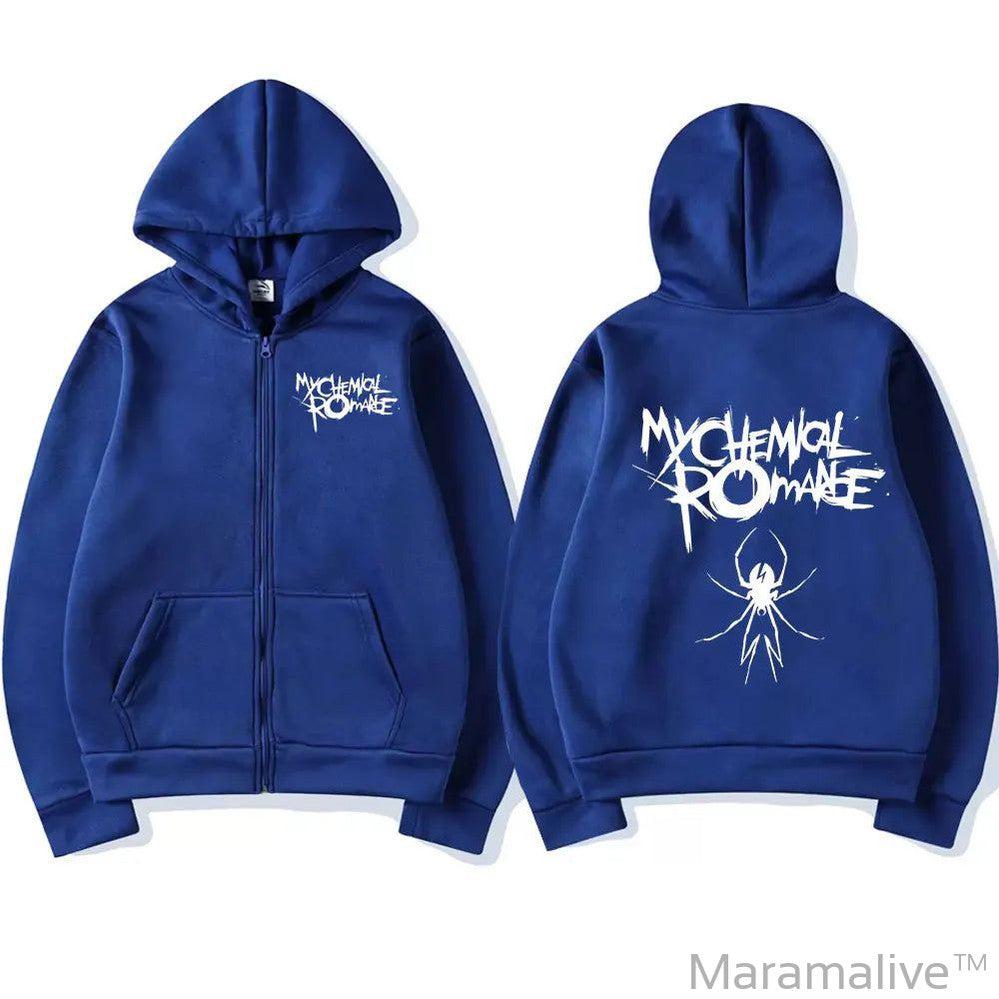 Rock Band My Chemical Romance Mcr Dead Zipper Hoodie Black Parade Punk Emo Zip Up Sweatshirt Men Fashion Hoodies Jacket Coats