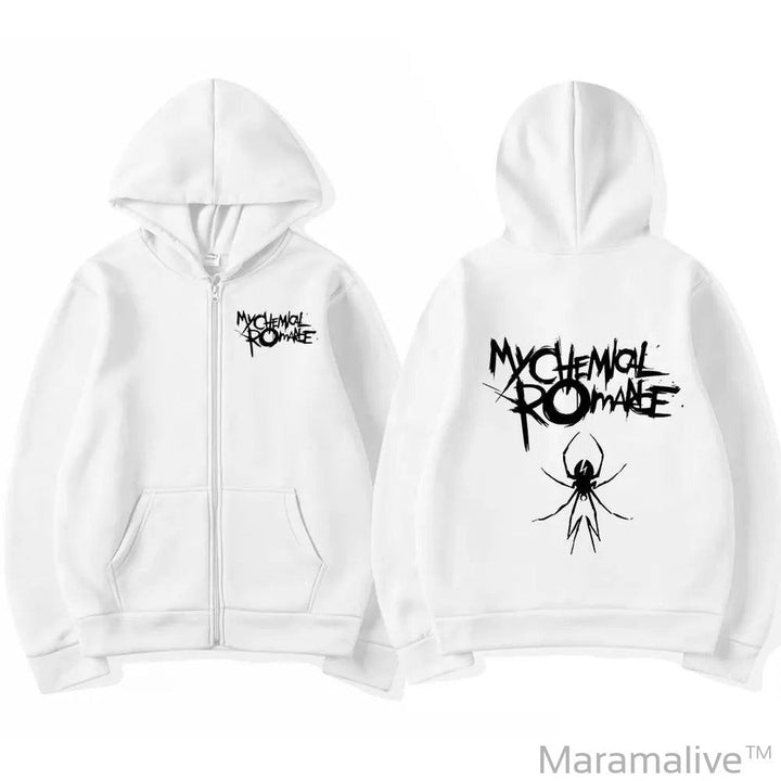 Rock Band My Chemical Romance Mcr Dead Zipper Hoodie Black Parade Punk Emo Zip Up Sweatshirt Men Fashion Hoodies Jacket Coats