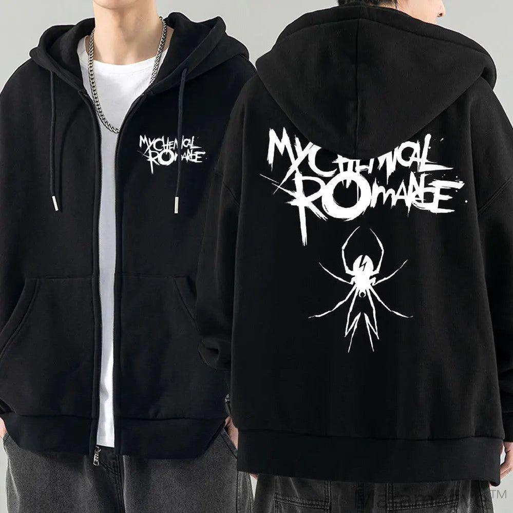 Rock Band My Chemical Romance Mcr Dead Zipper Hoodie Black Parade Punk Emo Zip Up Sweatshirt Men Fashion Hoodies Jacket Coats