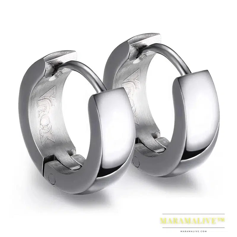 Rock Punk Huggie Earrings Stainless Steel Unique Small Hoop Earrings For Men Women Bohe Jewelry