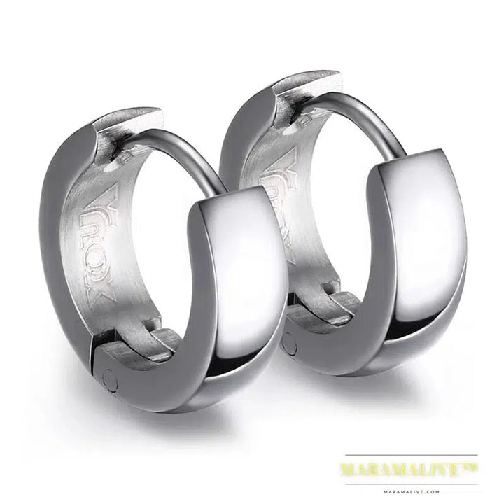 Rock Punk Huggie Earrings Stainless Steel Unique Small Hoop Earrings For Men Women Bohe Jewelry