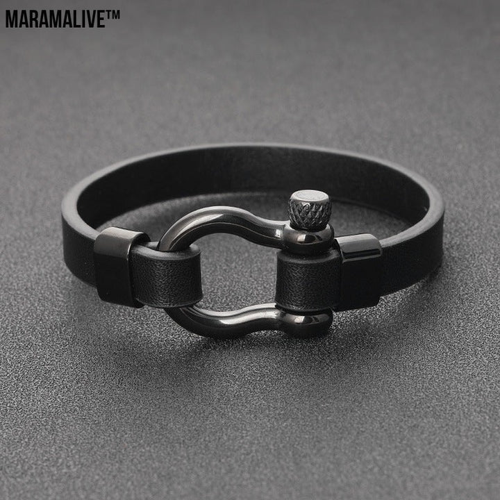 Rock Punk Leather Bracelet