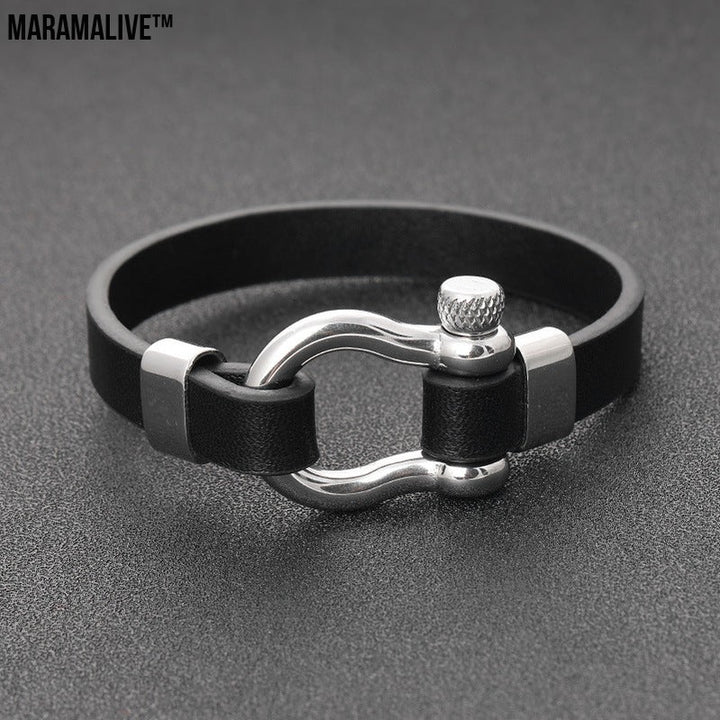 Rock Punk Leather Bracelet